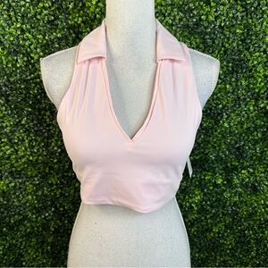 Nwt‎ Lululemon strawberry milkshake Pink Collared Tennis longline Bra